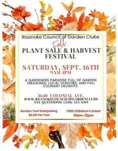 RCGC FALL PLANT SALE @ Roanoke Council of Garden Clubs | Cave Spring | Virginia | United States