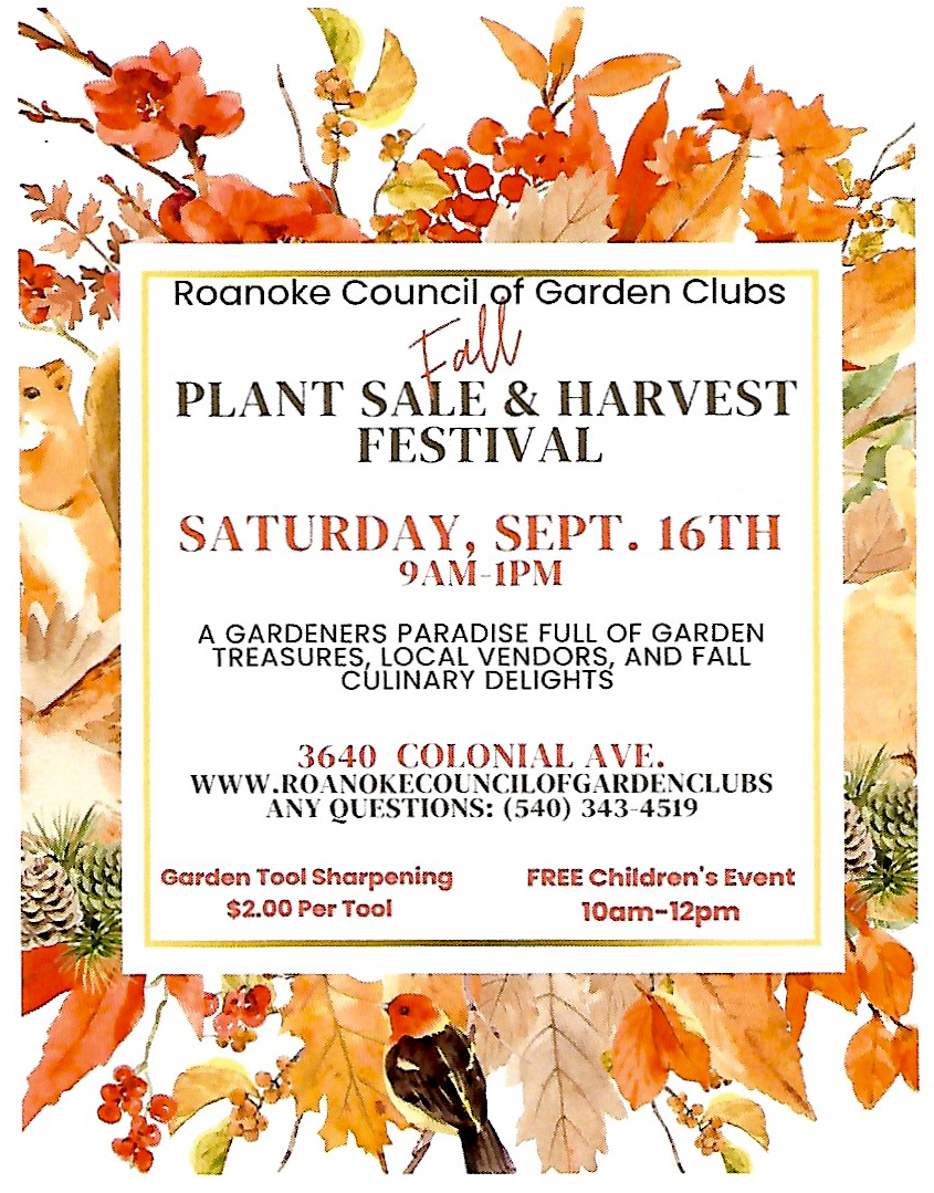 Roanoke Council of Garden Clubs 3640 Colonial Avenue, Roanoke, VA 24018